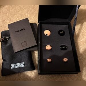 Prada Elegant Black and Pink charms